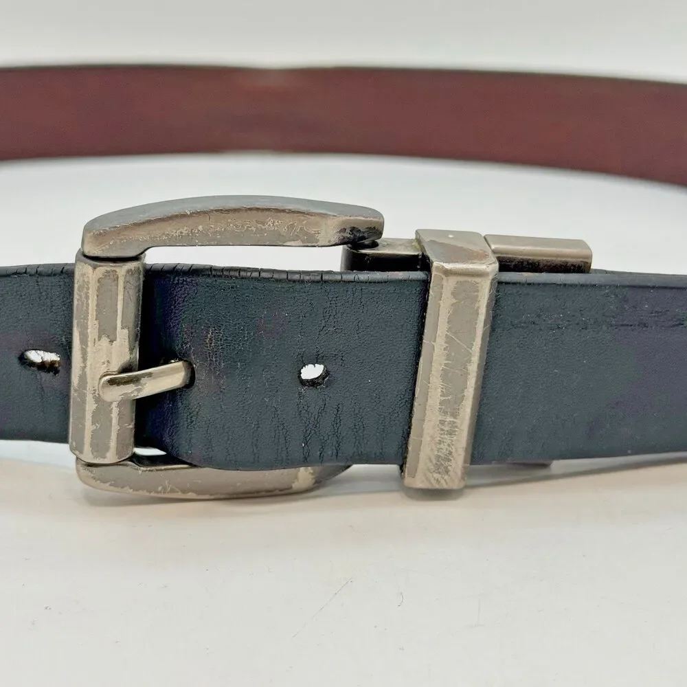 Levi Strauss & Co. Original Riveted Men's 34 Reversible Leather Belt Black Brown
